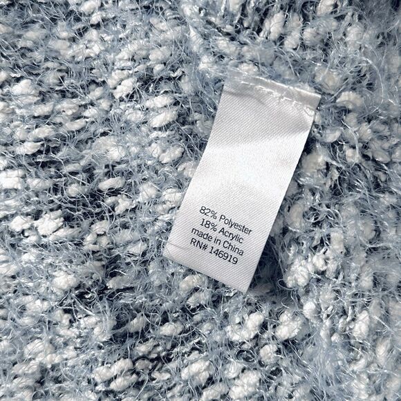 SO Womens Oversized Chunky Teddy Sweater Size XXL Super Soft Y2K Whimsigoth Blue - Picture 7 of 9